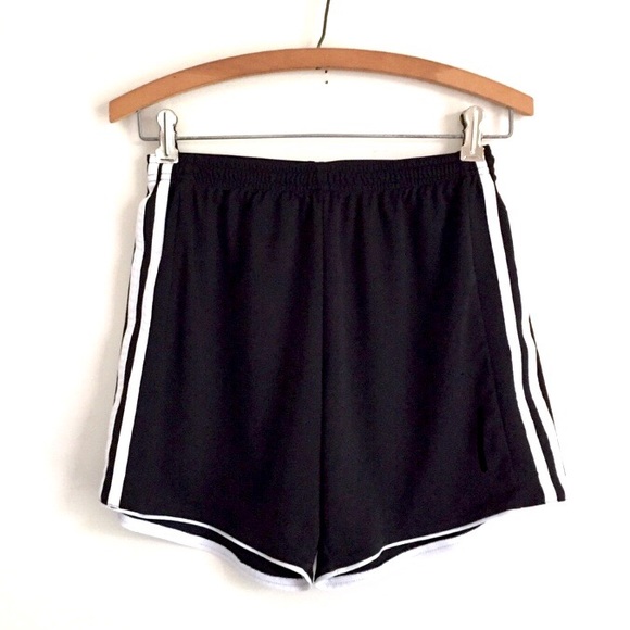 high waisted track shorts